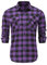 Dioufond Chemise Flanelle Homme a Carreaux sur Chemise Bucheron Canadienne Chemise Bucheron Violet XL