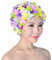 Cuffia da bagno con petali di fiori, alla moda, con petali di fiori 3D, elegante e vintage, elegante cuffia da nuoto ideale per tutti i livelli di nuoto (multicolore)