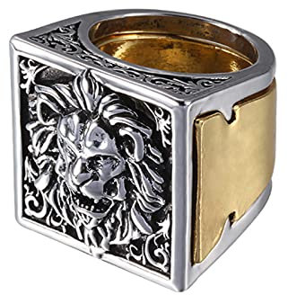 Herren Kombinationsringe Secret Kingdom Lion King Geschenk Ring Hip Hop Schmuck Punk Viking Rings Gift