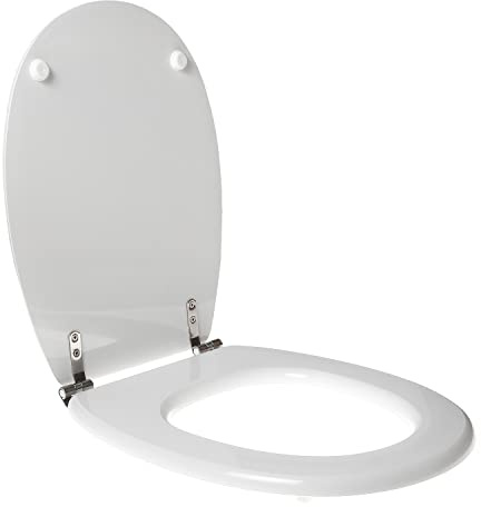 Idrotop Simas Old England Toilettensitz, Holz, Polyester, Edelstahlscharnier, Braun