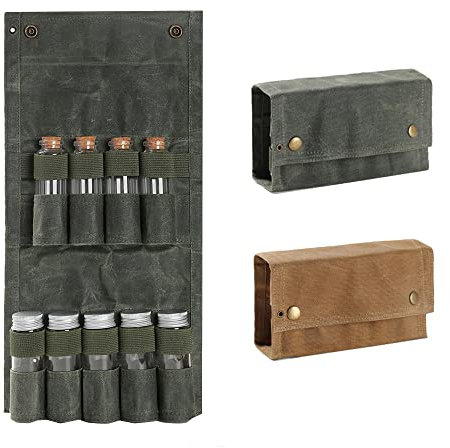 FUYTERY Tragbare Gewürztasche Outdoor Camping Faltbar Gewürzbehälter Set (Grün)