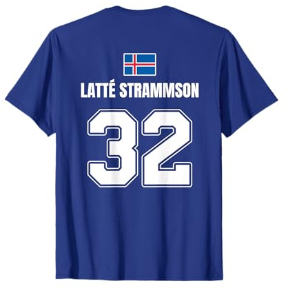 Fußball Island Sauf Trikot Latte Strammson 32 T-Shirt