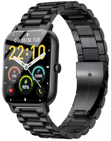 VELULYX metallo Cinturino per Gloryfit Smart Watch P66/P66D/P72/P95, 22mm Cinturino acciaio inossidabile per Veryfit IDW19/IDW13/IDW16/IDW18, TUYOM LW36, H1/D1,T50S, Y6, YB54, G39, AGPTE LW11