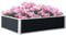 Outsunny Hochbeet Blumenkasten Pflanzkasten mit Drainagefunktion Gemüsebeet für Gemüse, Kräuter im Garten, Terrasse und Balkon, Kunststoff, Grau, 120 x 90 x 30 cm