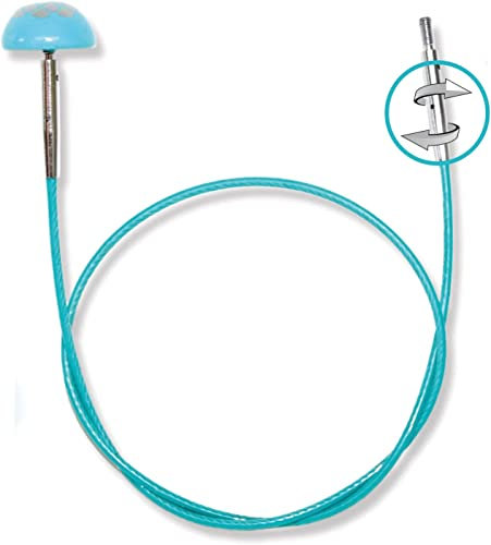 KnitPro Swivel 360° Inter. Cable for 80cm Needle - 3pcs, Blue, Teal