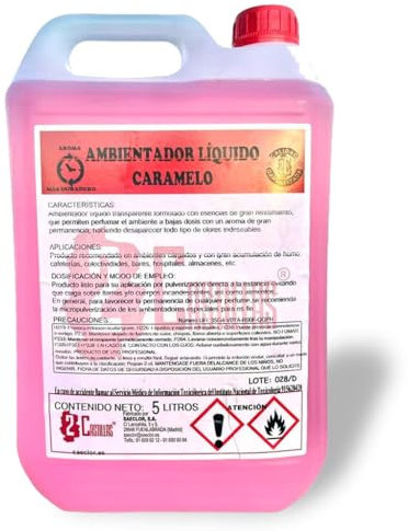 Ambientador Líquido Aroma Caramelo para un Hogar Fresco y Agradable