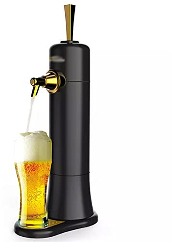 Home Draught Beer Pump, Portable Mini Beer Kegerator for Picnics Parties, Stainless Steel Draft Beer Tower, Birthday Gift for Men, Husband, Dad, Son