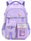 HANXIUCAO Schultasche für Mädchen, Rucksack, großes Fassungsvermögen für die Schule, wasserabweisend, mit Laptopfach, für Grundschule, weiterführende Schule, Universität, violett, 44x31x13cm