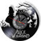 Viiluuxr Wanduhr mit Vinyl-Schallplatte, 30,5 cm, leise, batteriebetrieben, Alice Cartoon, Animationsfilm, Heimdekoration, kreatives Geschenk, nicht tickend, Quarzuhr (AW-2857-NO LED)