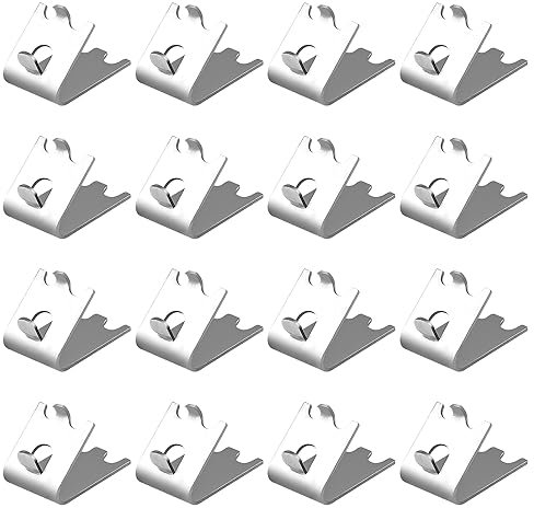 SAVITA 920158 Freezer Shelf Clip, Fridge Shelf Holder Refrigerator Shelf Support Hooks Refrigerator Stainless Steel Shelf Clip for Fridge, 16pcs