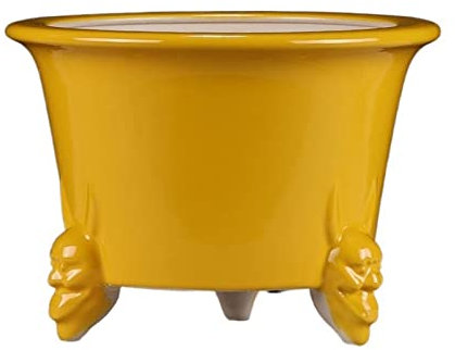 Pot de fleur Personnalité Creative Crack Pot de fleur Succulent Orchidée Plante verte Pot de plante en céramique Pot de fleurs rond à pieds hauts Plantes d'intérieur, plantes succulentes, fleurs