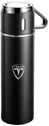 BAUFAS Thermobecher Kaffeebecher, FüR Tesla Model S Model X Model Y Model 3 Auslaufsicherer kaffeebecher Thermosflasche Reisebecher, für den Innen- und Außenbereich
