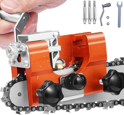 Sonekin Affila Catena Motosega, Affilacatene per Motosega, Portatile Affilatore Catena Motosega, Manuale Kit Affilatura Catena Motosega, Adatto a Tutti i Tipi di Motoseghe (Style A)