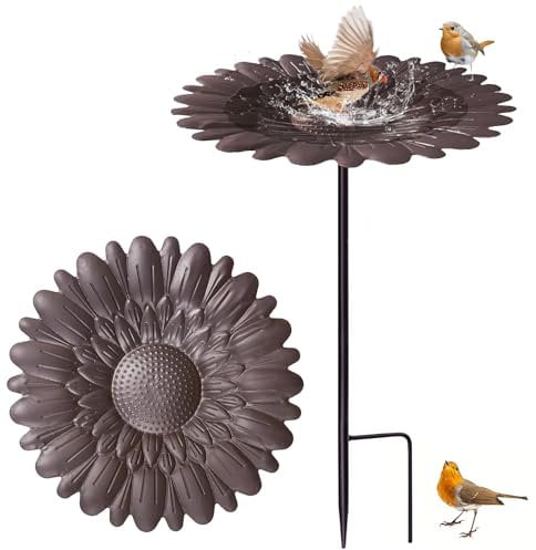 Bain d'oiseaux,Abreuvoir à Oiseaux Debout,Bain D’Oiseaux De Jardin,Mangeoire à Oiseaux Extérieure,Abreuvoir à Oiseaux Sauvages,Mangeoire à Oiseaux De Jardin Décorative,Baignoire à Oiseaux