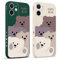 Pnakqil 2 Pezzi Cover per Apple iPhone 12 6.1 Carina Estetica Orso Disegno Viola Morbido Donne Protezione Sottile Anti Fotocamera Antiurto Silicone TPU Morbida Case