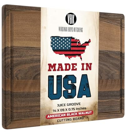 Schneidebrett aus Walnussholz, hergestellt in den USA, wendbar Virginia Boys Kitchens