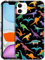 GlamCase for iPhone 11, iPhone 11 Case - Dinosaur Multicolor Pattern Design Printed Slim Fit Cute Plastic Hard Snap on Protective Designer Back Phone Case/Cover for iPhone 11.