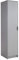Home Source 1 Door Wardrobe with Clothes Hanging Rail Storage Shelf Bedroom Organiser, Grey