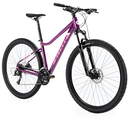 ATTABO Damen Fahrrad Alpe 3.0 mit Aluminiumrahmen 15-19 Ergonomischer Lenker Hydraulische Scheibenbremsen Mountainbike mit 29 Rädern mit Zubehör Verstellbarer Sattel 24-Gang Schaltung