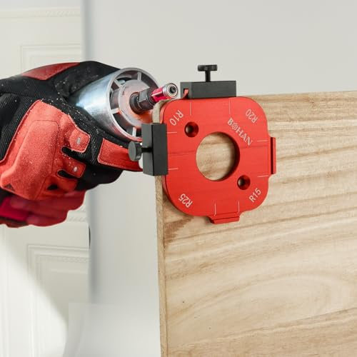 2 Pcs Round Corner Radius Template Aluminum Alloy Jig Router Template 4 in 1 Arc Angle Positioning Corner Radius Positioning Jig R10 R15 R20 R25 R30 R35 R40 R50