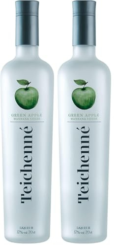 Teichenne Green Apple Schnapps, 70 cl (Pack of 2)