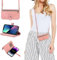GoodcAcy Samsung Galaxy S7 Hülle mit Band, Leder Handytasche mit Praktischer Handykette, Kartenfächer, Umhängetasche Case, Rosa