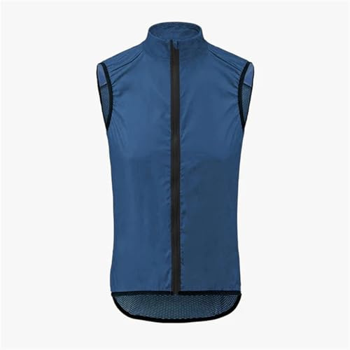 YGLEEULI Smanicato Ciclismo Gilet da Ciclismo Estivo Gilet da Ciclismo da Strada Gilet da Equitazione Ultraleggero Antivento for Uomo e Donna(Blue,EU-L)