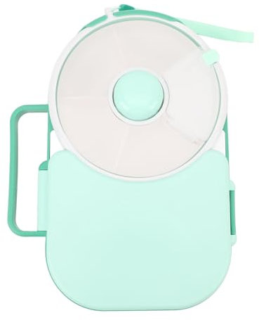 Rotierender Snackbox-Behälter, Snack-Rotationsbündel mit Deckel, Multifunktionales, Versiegeltes Obsttablett für Zuhause, Feuchtigkeitsbeständig, Zuhause (GREEN)