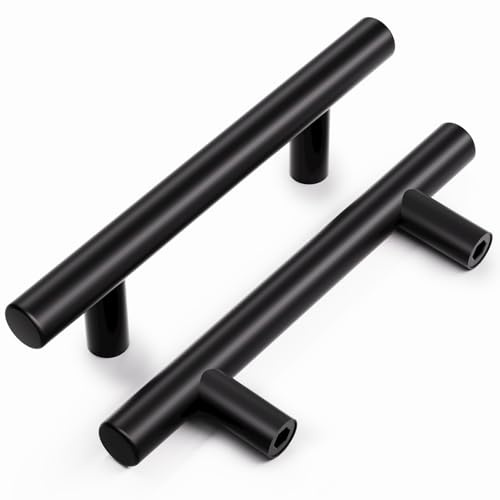Vepagoo 15 Stück Lochabstand 102mm Möbelgriffe, Schwarze Küchengriffe, Türgriffe, Schrankgriffe für Küchen- und Möbelschrank, langlebige Griffe für Küchenschränke Mit 30 Schrauben