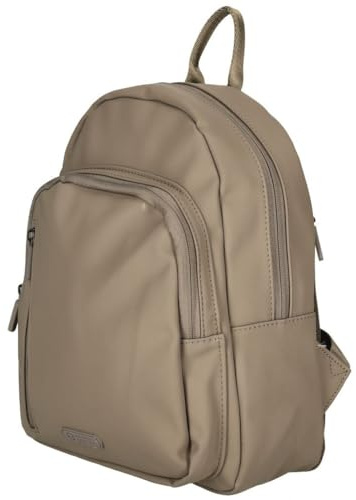 Christian Wippermann kleiner Damen Rucksack leder Optik City Bag Plane Tasche Bag Taupe