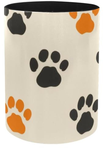 Pen Holder for Desk, Dog Paws Cat Paws Large Leather Bottom Pencil Cup for Stationary Supplies, Desktop Stationery Organizer for Office Home School