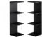 Vicco Wandregal Paolo, hängendes Regal, Schwarz, 30 x 95 cm 2er Set