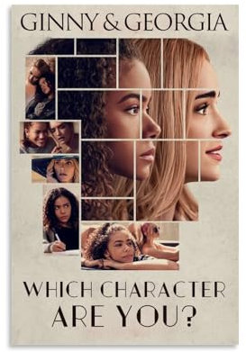 JIRUAHHY Poster der TV-Serie Ginny & Georgia, Schlafzimmer, Wohnzimmer, Wandkunst, Dekoration, Poster, 60 x 90 cm, ungerahmter Stil