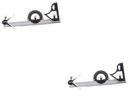 Housoutil 2 Sätze Kombinationsquadrat Künstliches Zeichen Besetztes Türschild Kontrolle Goldene Trophäe Streifenschutz Ton Aktiviert Grad Nuss Armreif Baumeister Nicht Rostfreier Stahl Black