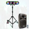 MOOVING LIGHT & SOUND – Pack Sono Altavoz USB Bluetooth Active Ibiza SLK15A-TWS 800W – Soporte de luz DJ LEDBAR-Astro-RC – Noche DJ cumpleaños