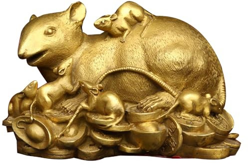LONDAEE Kupfer Gold Geld Maus Wohnzimmer Home Office Dekoration Handwerk Ornament Dekoration