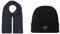 JACK & JONES JACDNA KNIT SCARF NOOS NAVY BLAZER JACDNA BEANIE NOOS BLACK