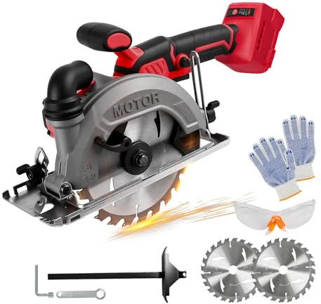 15 cm sladdlös cirkelsåg kompatibel med Milwaukee 18 V batteri (inget