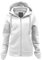 Parsa Fashions Ladies Plain Zip Up Hoodie Womens Fleece Hooded Top Long Sleeves Front Pockets Soft Stretchable Comfortable (White/L UK-12)