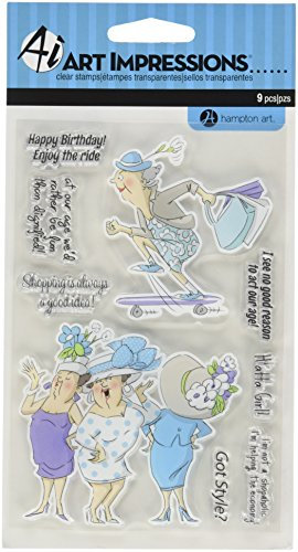 Hampton Art Art Impressions Menschen transparent Gummi Briefmarken 4-Zoll x 6-inch-got Stil