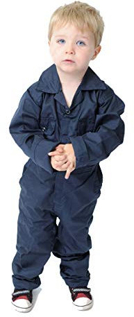 Polycotton Unisex-Children Boilersuit Overalls Coverall, Size 32, Navy Blue