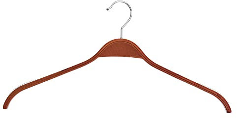 Dila GmbH 50er Set Schichtholzbügel 42cm gummierte rutschfeste Schultern drehbarer Haken Holzbügel Garderobenbügel Bügel Ladenausstattung Garderobe Ladeneinrichtung Kleiderbügel Hemdbügel