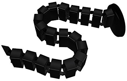 FLEXISPOT Deluxe Cable Spine 128 cm Cable Management Sleeves Wires Cable Tidy Organizer for Standing Desk Office desks Height Adjustable Desk (black)