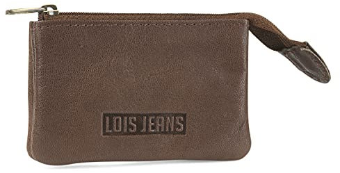 Lois - Porte Monnaie Homme Cuir Souple Petit Format - Petit Porte Monnaie Homme - Bourse Porte Monnaie Multi Rangements Anti RFID. Porte Carte Cuir. 201459, Donkere wenkbrauw, Sport