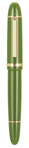 Jinhao X159 Fountain Pen #8 Medium Nib, Avocado Green with Golden Clip Acrylic Big Size Writing Pen