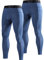LAFROI 2-Pack Herren Schnelltrocknende Kompressions-Leggings-YSK08 (Pocket Grayish Blue x2,XXXL)