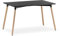 Home Collective Esstisch Tisch Küchentisch Esszimmertisch klein 120cm Länge + 80cm Breite schwarz mit Vollholzbeinen in Natur