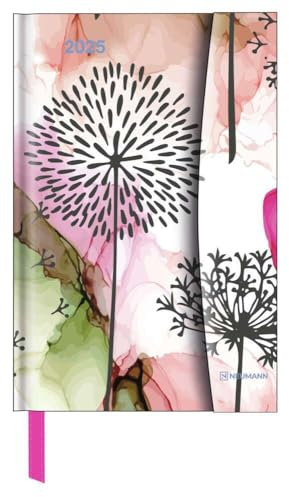 N NEUMANNVERLAGE - Flower Fantasy 2025 Diary, 10x15cm, Taschenkalender mit Magnetverschluss und Lesebändchen, Tasche für Visitenkarte, Jahres- und ... internationales Kalendarium: Magneto Diary