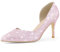 Perphy Glitzer-Pumps mit spitzer Zehenpartie, Slipper, Stiletto-Absätze, Pumps für Damen, rose, 37 EU