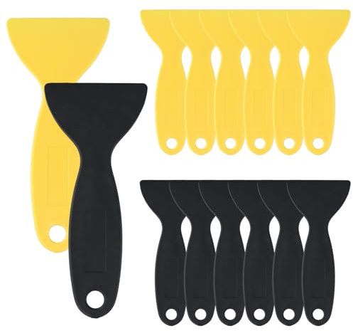 Cozlly 12 Espátula Plástica, Raspadores para Papel Tapiz, espátula de resina,Espátulas de Plástico con Mangos,eliminador de burbujas de aire, Espátula Impresora 3D, para Esparcir Parchar Calcomanías